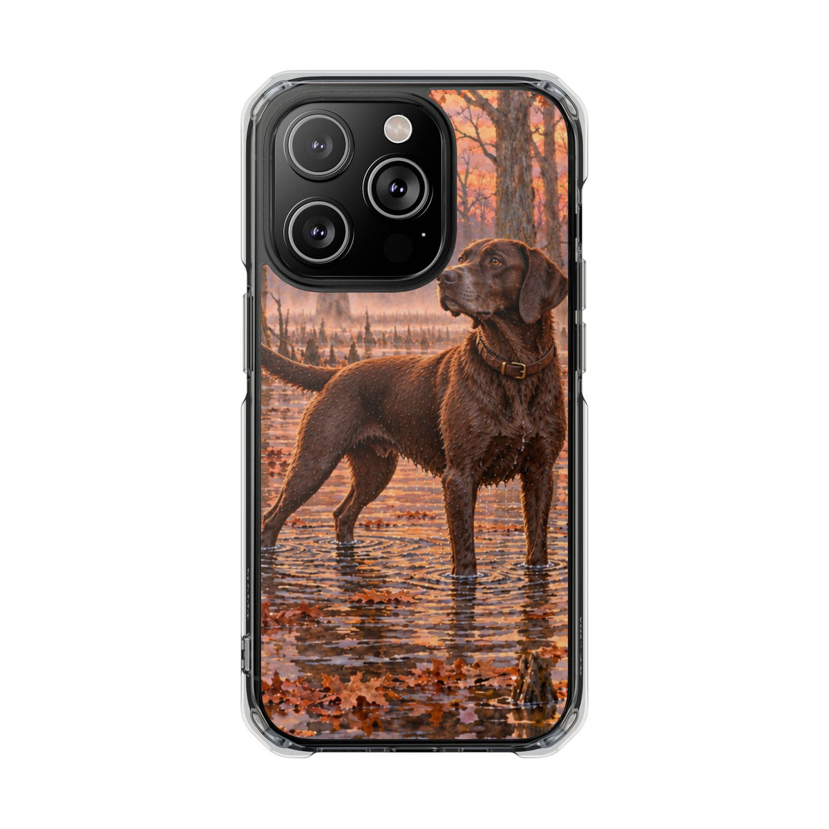 Clear Magnetic Phone Case — Swamp Chocolate Lab