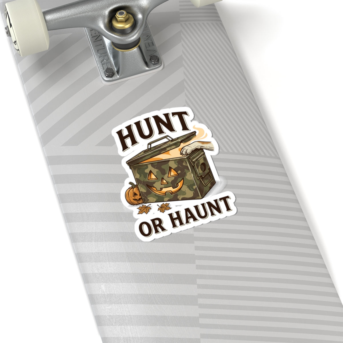 Hunt or Haunt Camo Ammo Can Halloween Sticker | Spooky Hunting Sticker
