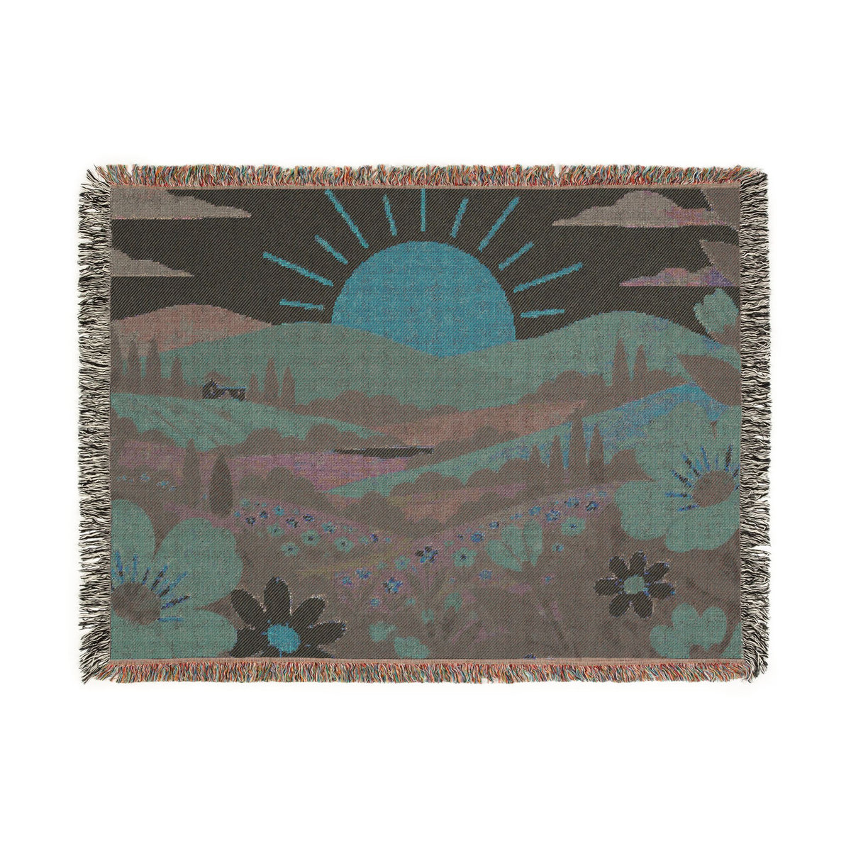 Floral Woven Throw/Blanket — Vintage Botanical Throw