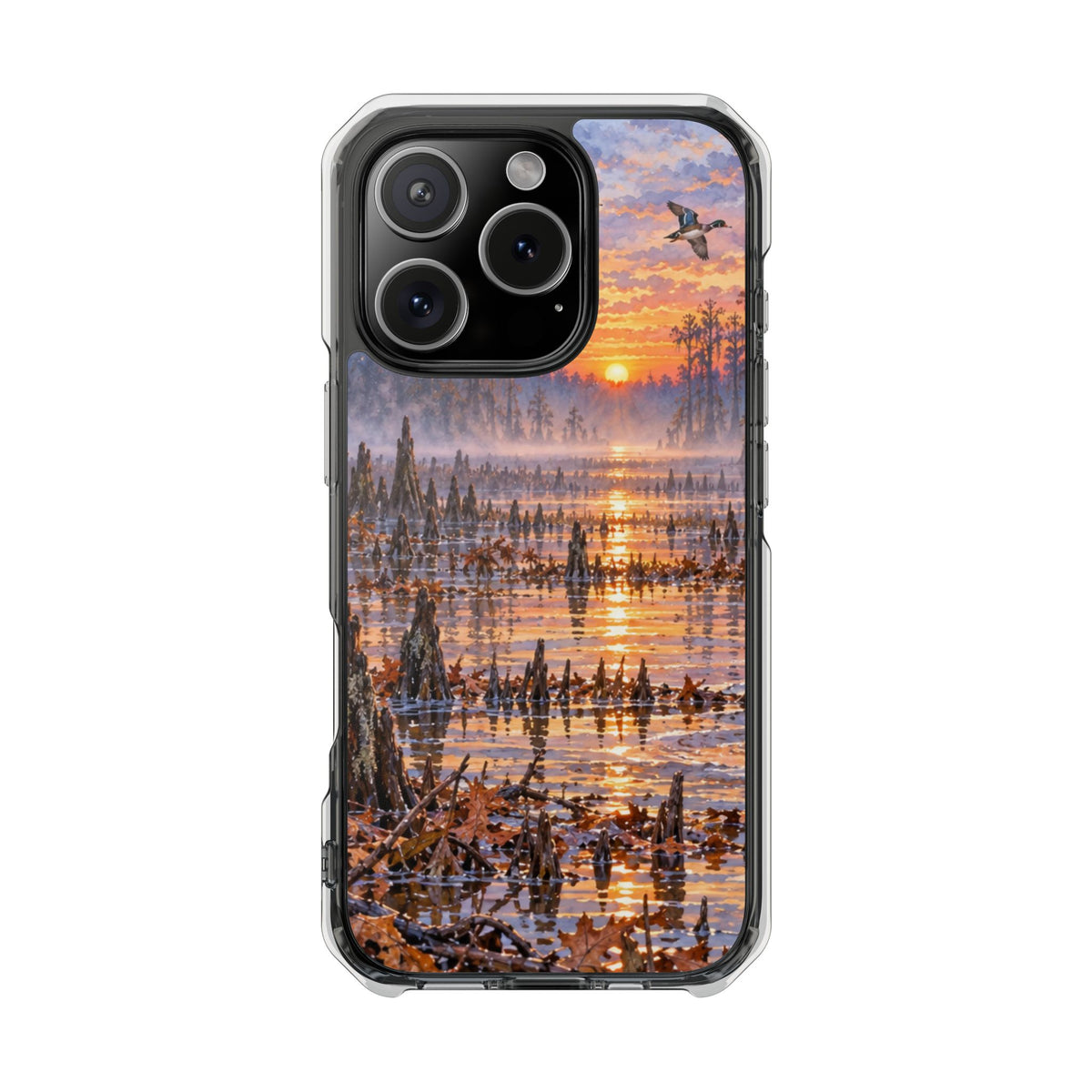 Clear Magnetic Phone Case — Duck swamp