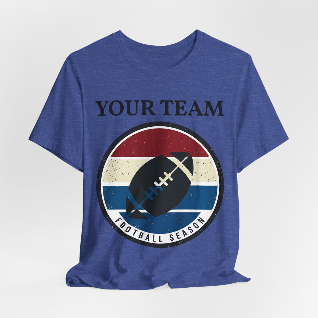 Retro Football Season Tee | Vintage Stripes Grunge Football Shirt