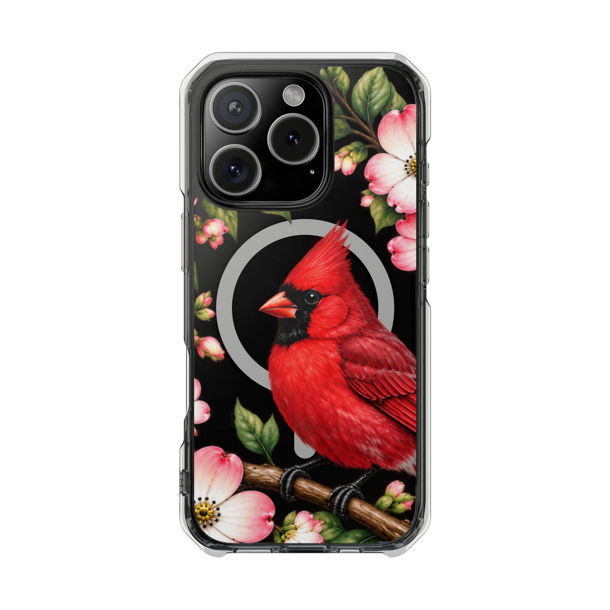 Clear Magnetic Phone Case — Cardinal Scene