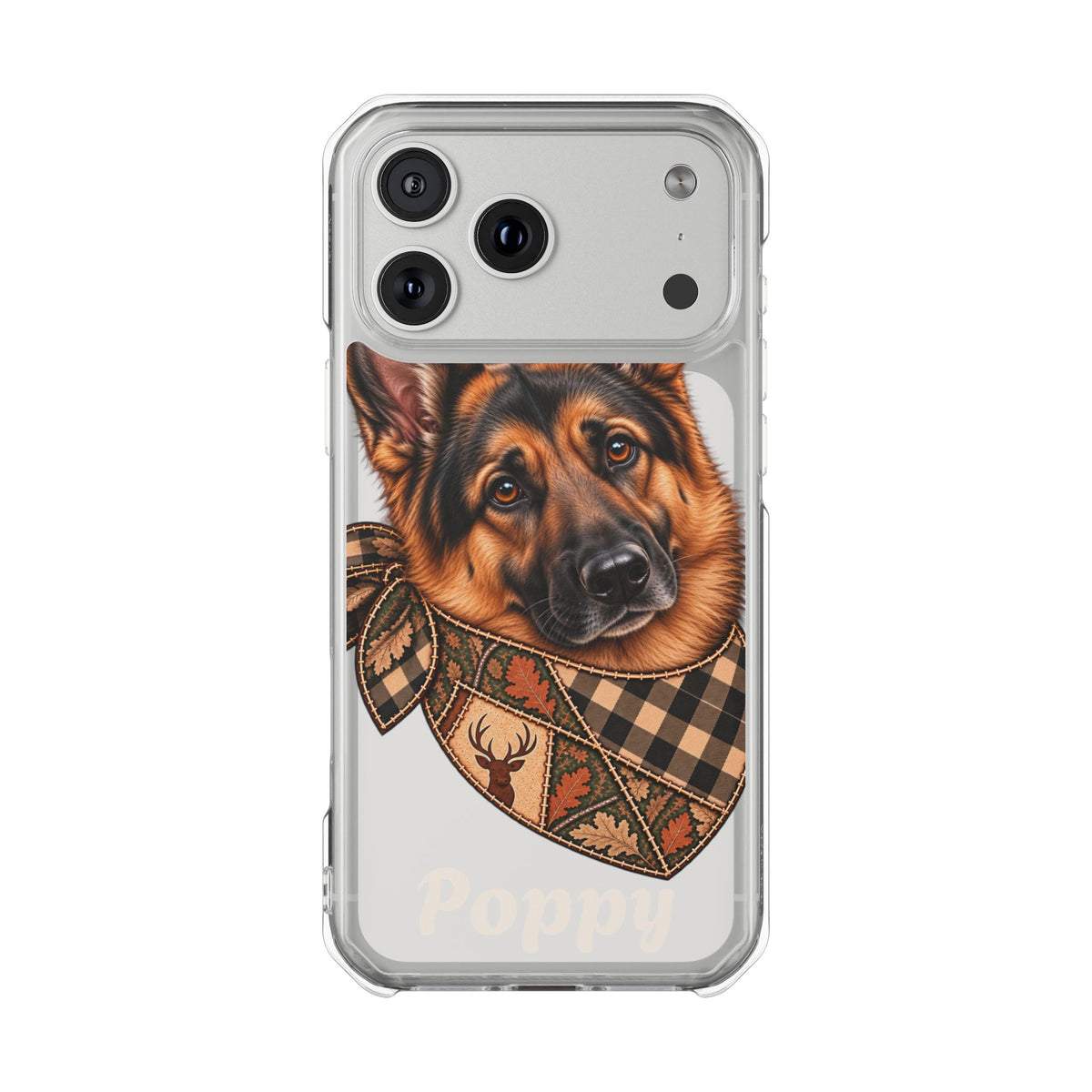 Clear Magnetic Phone Case — German Shepherd Personalized