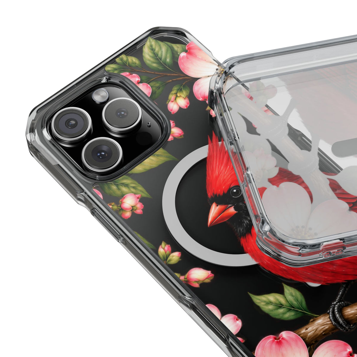 Clear Magnetic Phone Case — Cardinal Scene