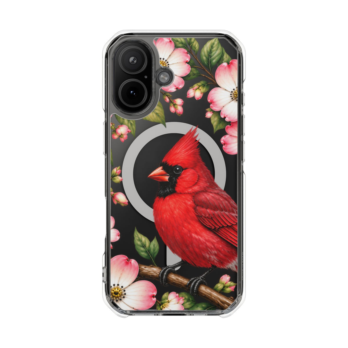 Clear Magnetic Phone Case — Cardinal Scene