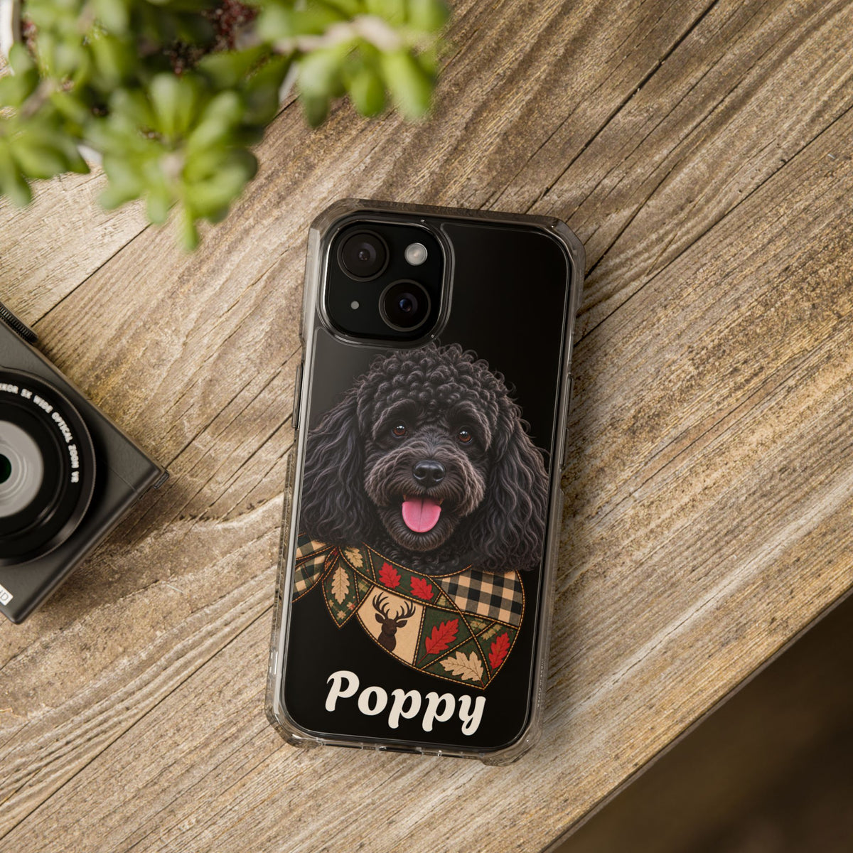 Clear Magnetic Phone Case — Poodle Personalized