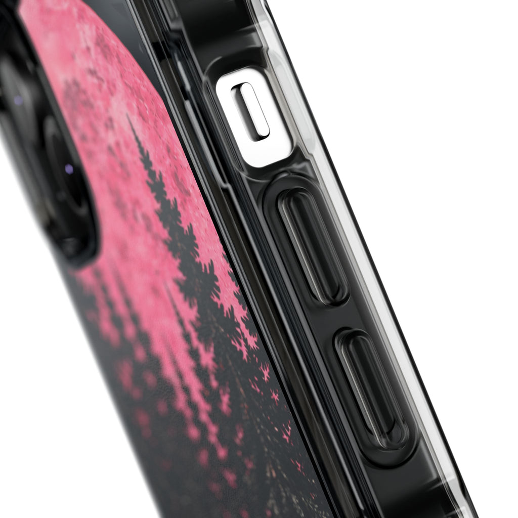 2026 Pink Moon Forest Phone Case — Clear Magnetic Protective Cover