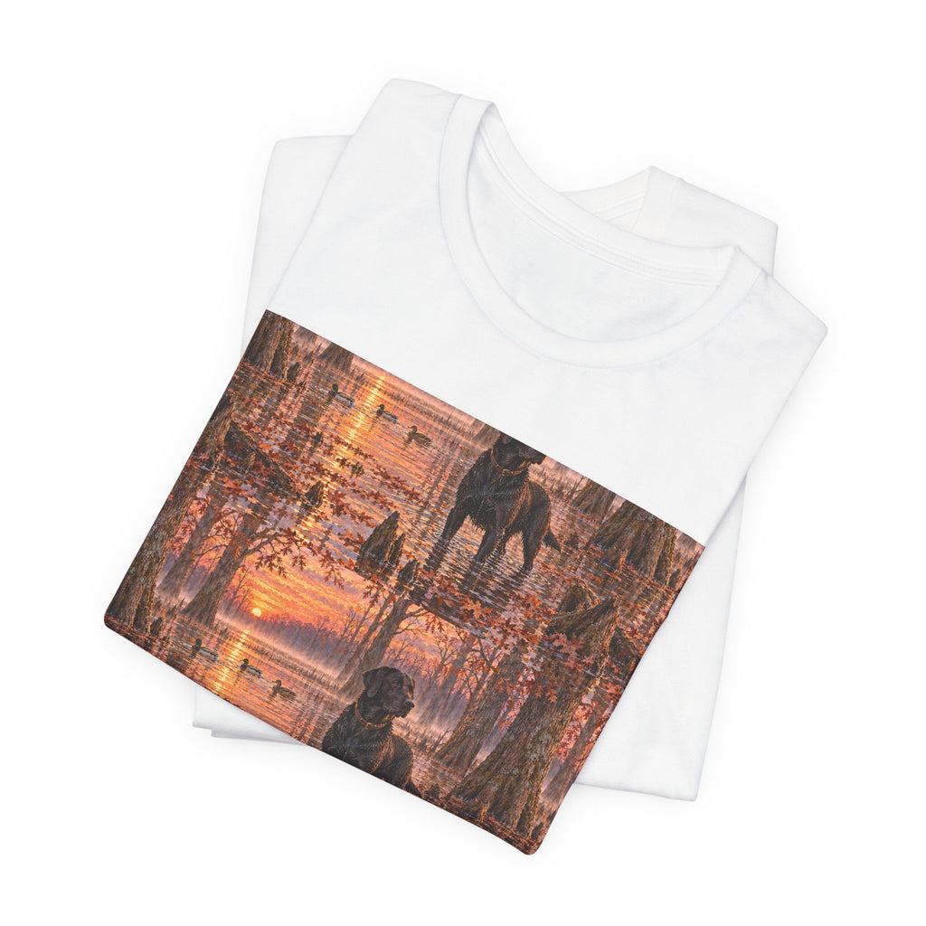 Graphic Tee — Mirrored Urban Sunset Print (“Print It Your Way”)