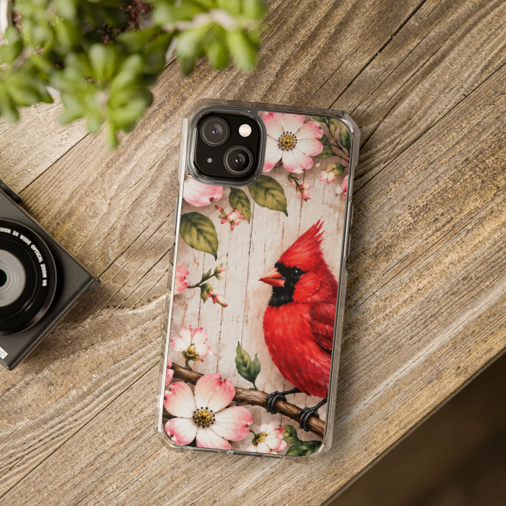 Clear Magnetic Phone Case Cardinal Scene