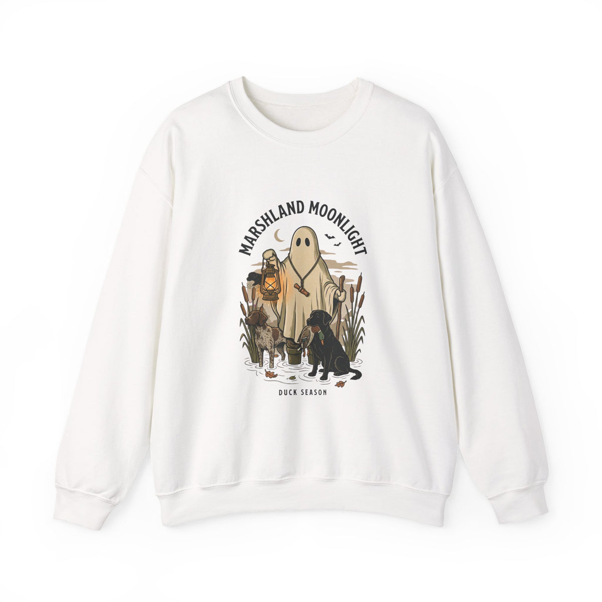 Marshland Moonlight Ghost Hunting Sweatshirt | Spooky Hunting, Night Marsh