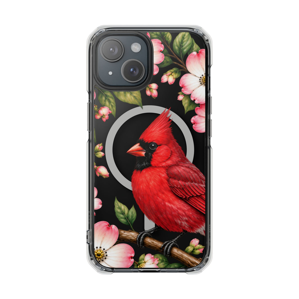 Clear Magnetic Phone Case — Cardinal Scene