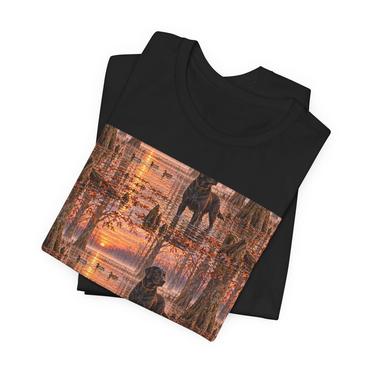 Graphic Tee — Mirrored Urban Sunset Print (“Print It Your Way”)