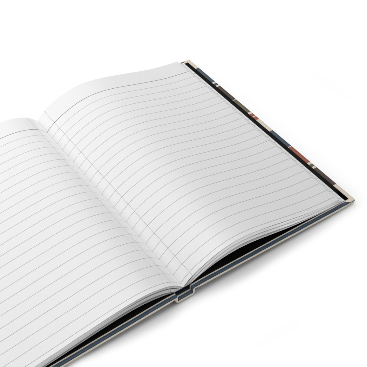 Striped Retro Hardcover Journal — Lined Notebook for Notes & Daily Planning