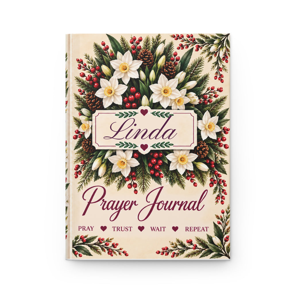 Personalized December Birth Flower Prayer Journal, Narcissus Christian Notebook, Jeremiah 29:11 Bible Verse Gift for Her
