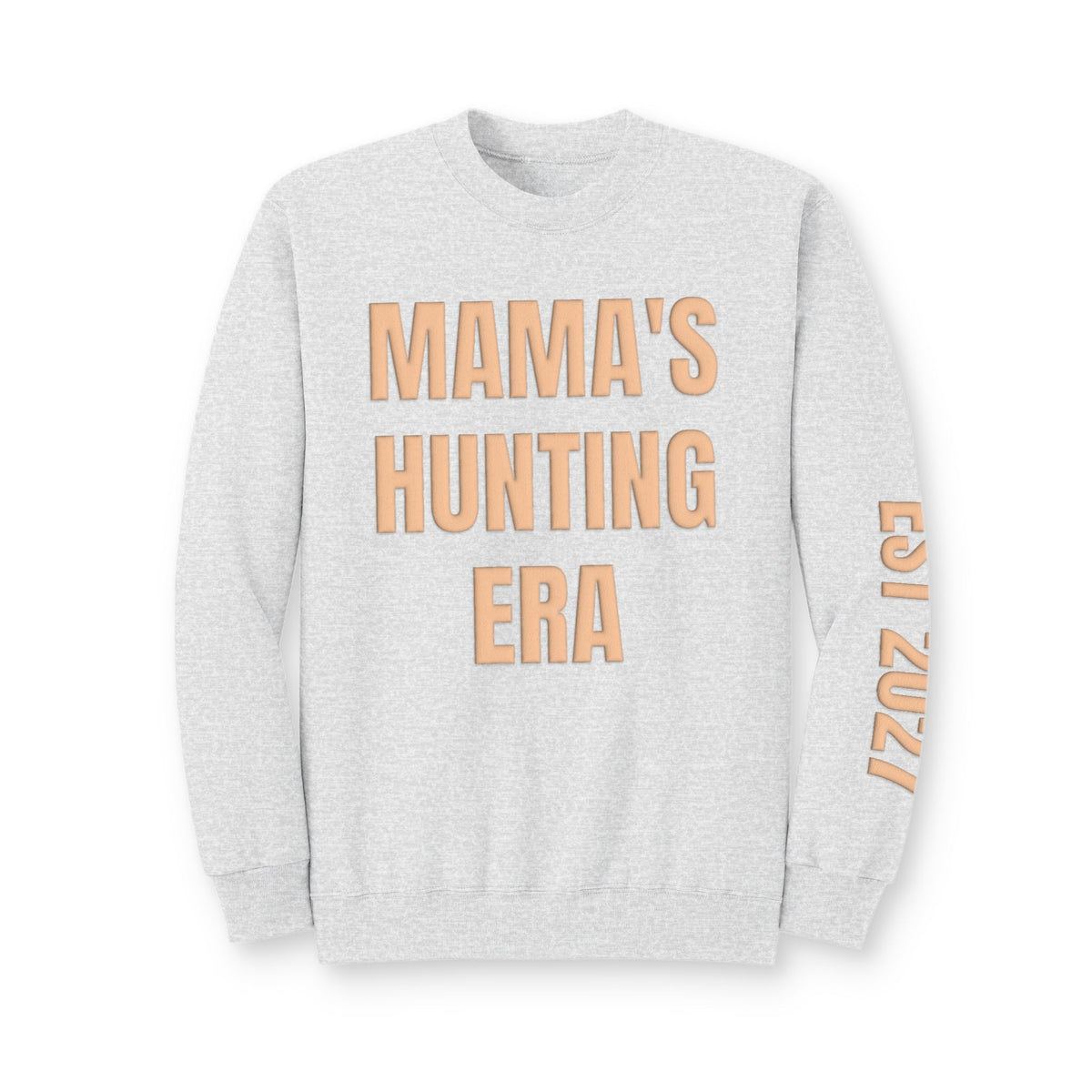 Personalized Hunting Mama Sweatshirt, Raising My Little Hunting Buddy Shirt, Hunter Orange Puff Sweatshirt, Custom Mom Hunting Gift