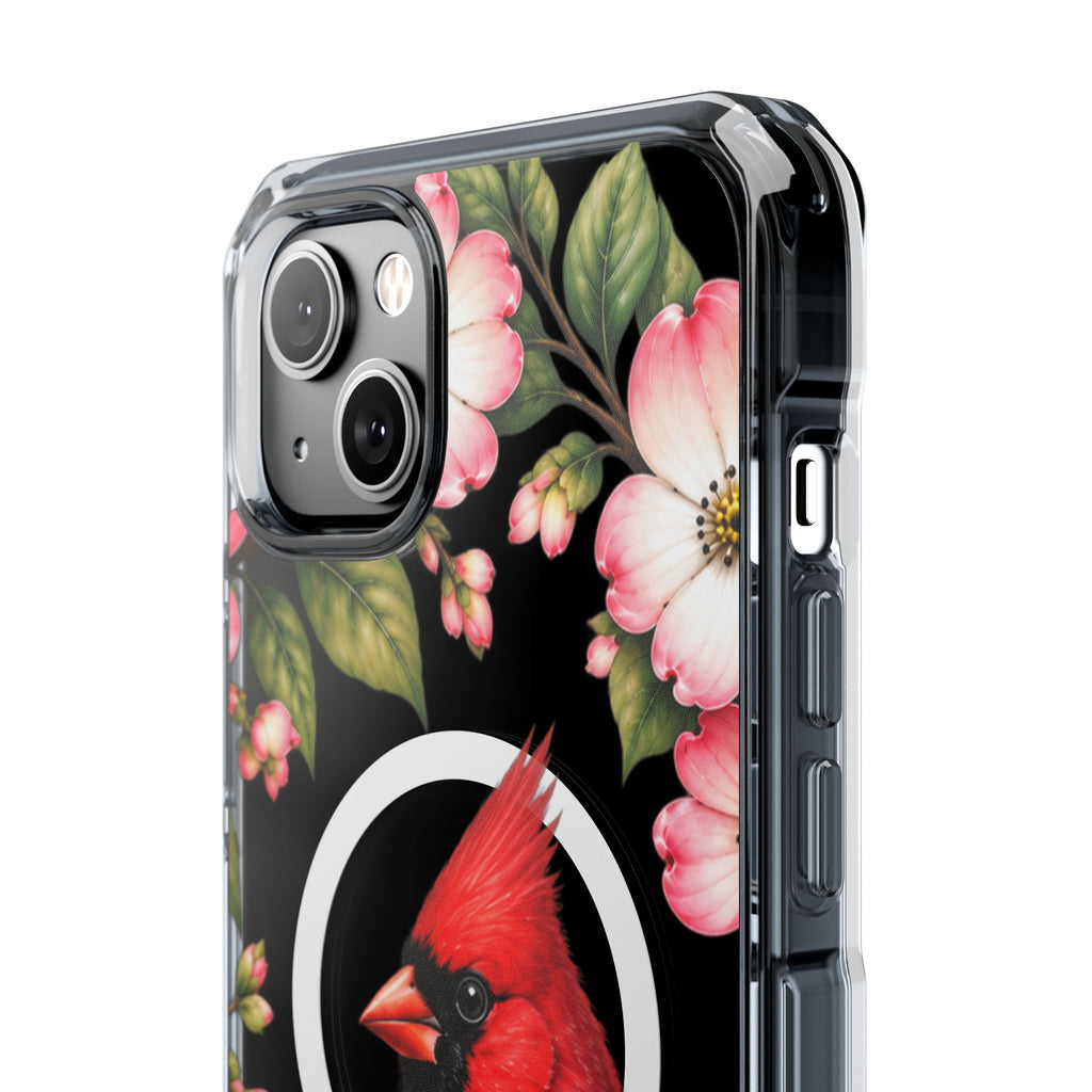Clear Magnetic Phone Case — Cardinal Scene