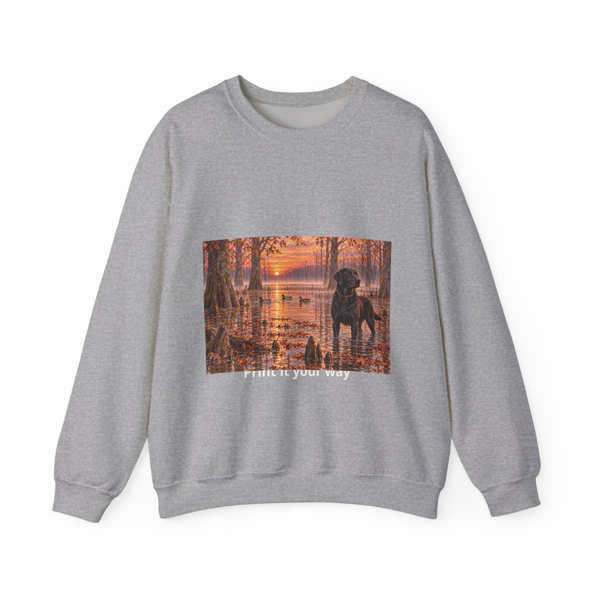 Dog Lake Sunset Crewneck Sweatshirt