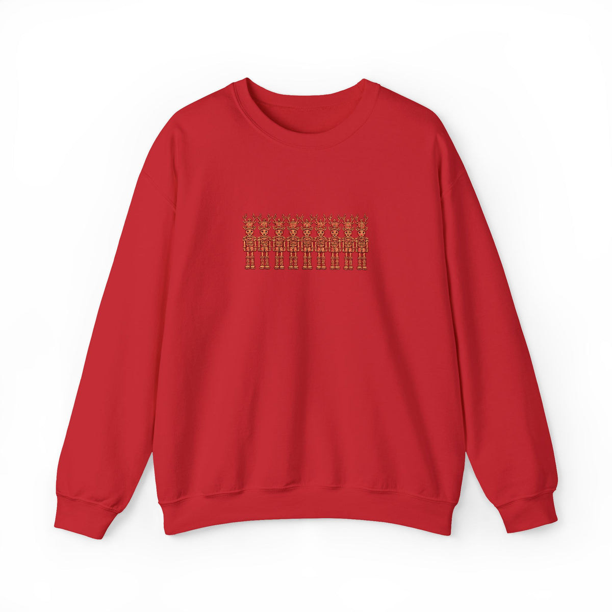 Dancing Nutcracker & Reindeer Embroidered Sweatshirt | Christmas Crewneck