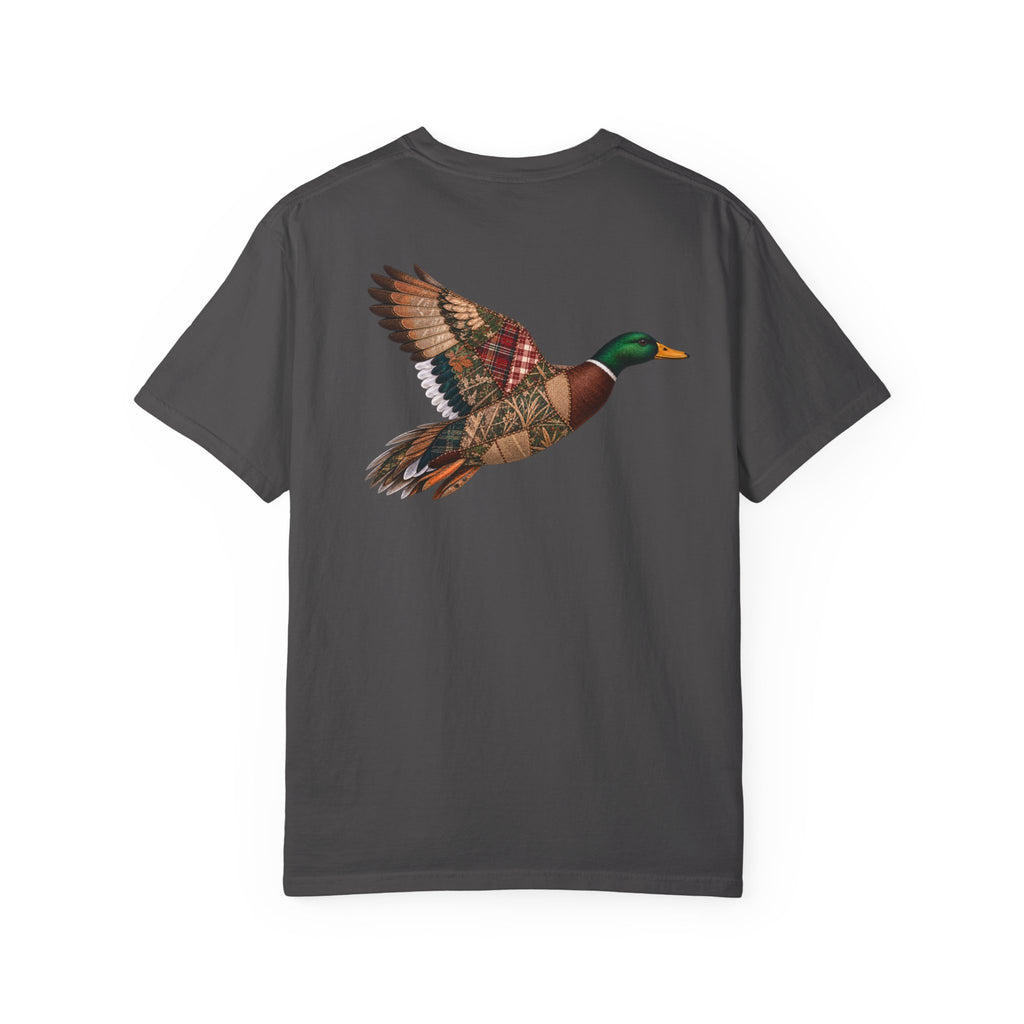 Faux Patchwork Mallard Duck Shirt, Duck Hunting Tee, Rustic Duck Hunter Gift