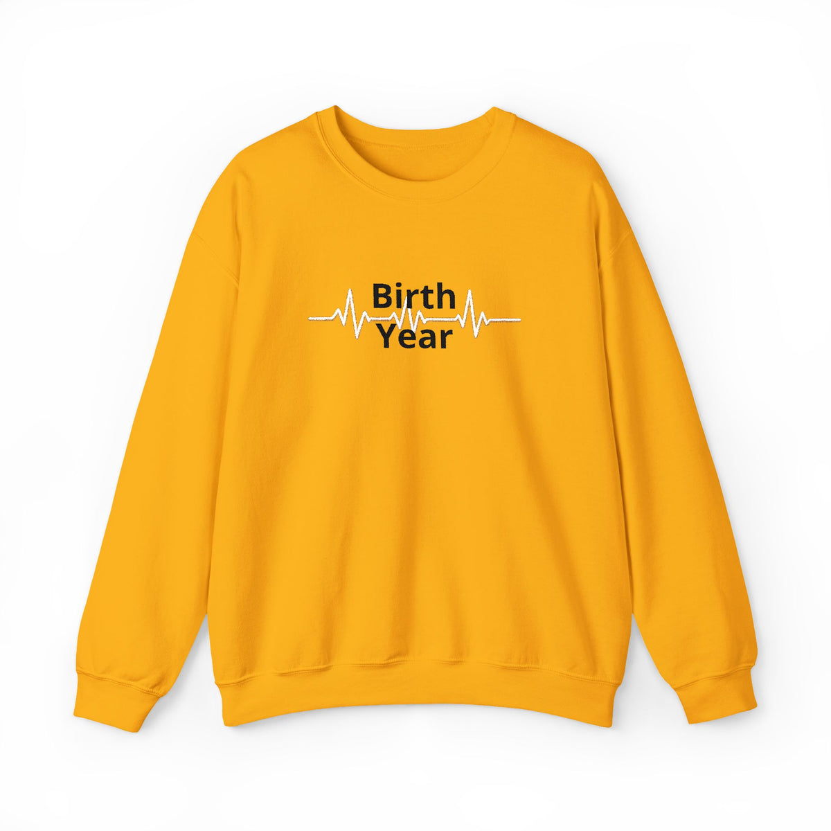 Birth Year Crewneck Sweatshirt — Personalized Retro Script Birthday Pullover