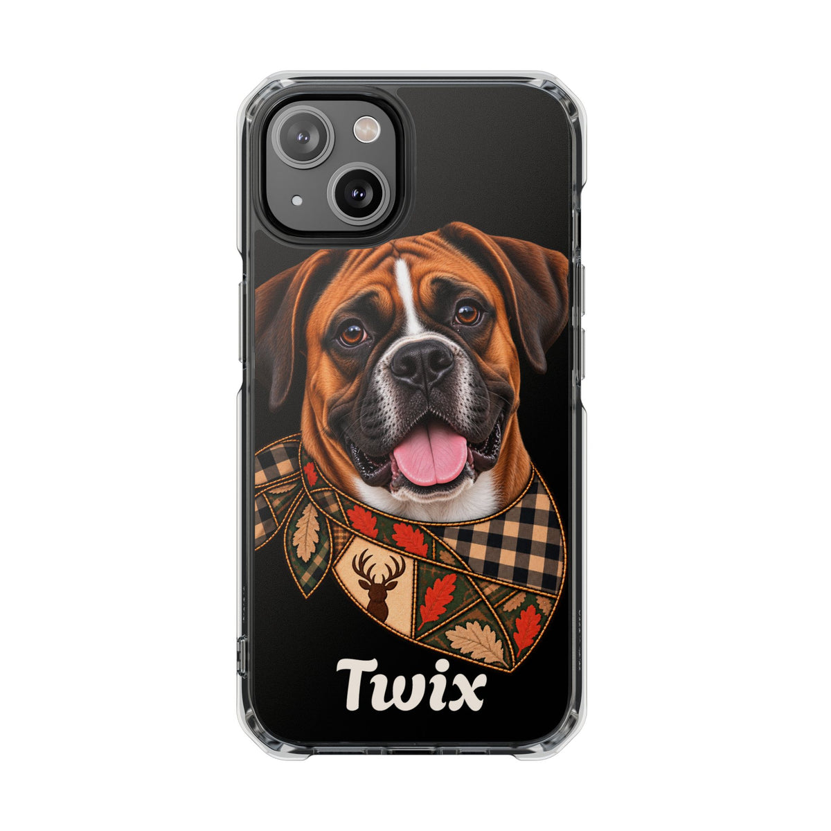 Clear Magnetic Phone Case — Boxer / Your Pet Personalized