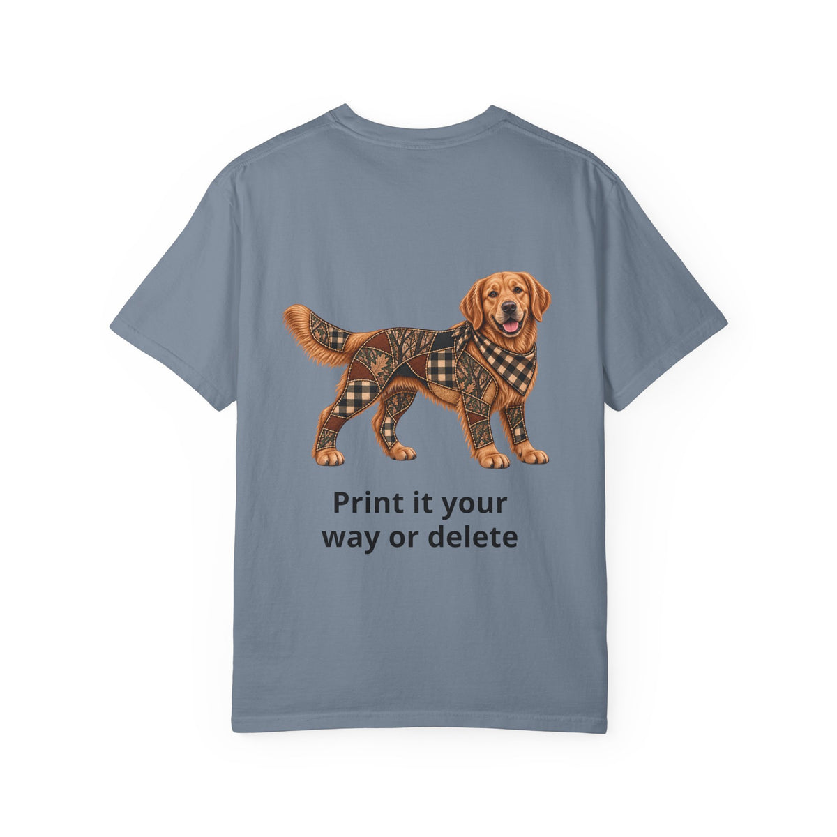 Faux Patchwork Golden Retriever Shirt, Full Body Golden Retriever Hunting Long Sleeve, Arkansas Hunter Gift