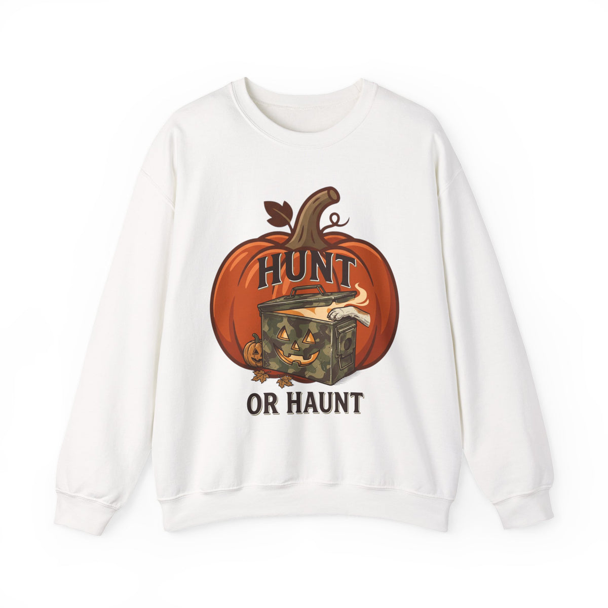 Hunt or Haunt Sweatshirt | Spooky Hunting, Halloween Pumpkin Camper