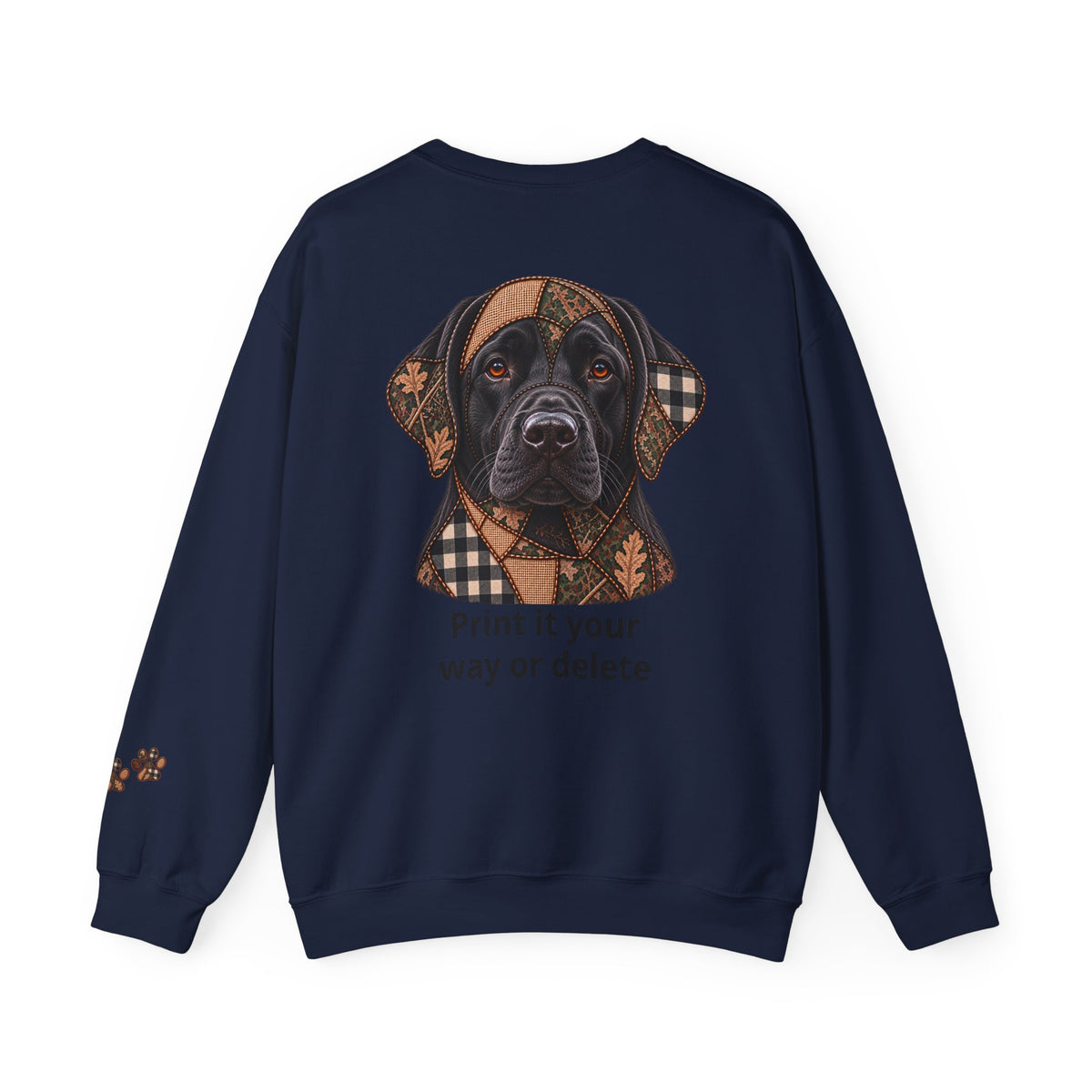 Faux Patchwork Black Lab Shirt, Labrador Hunting Long Sleeve, Arkansas Hunter Gift