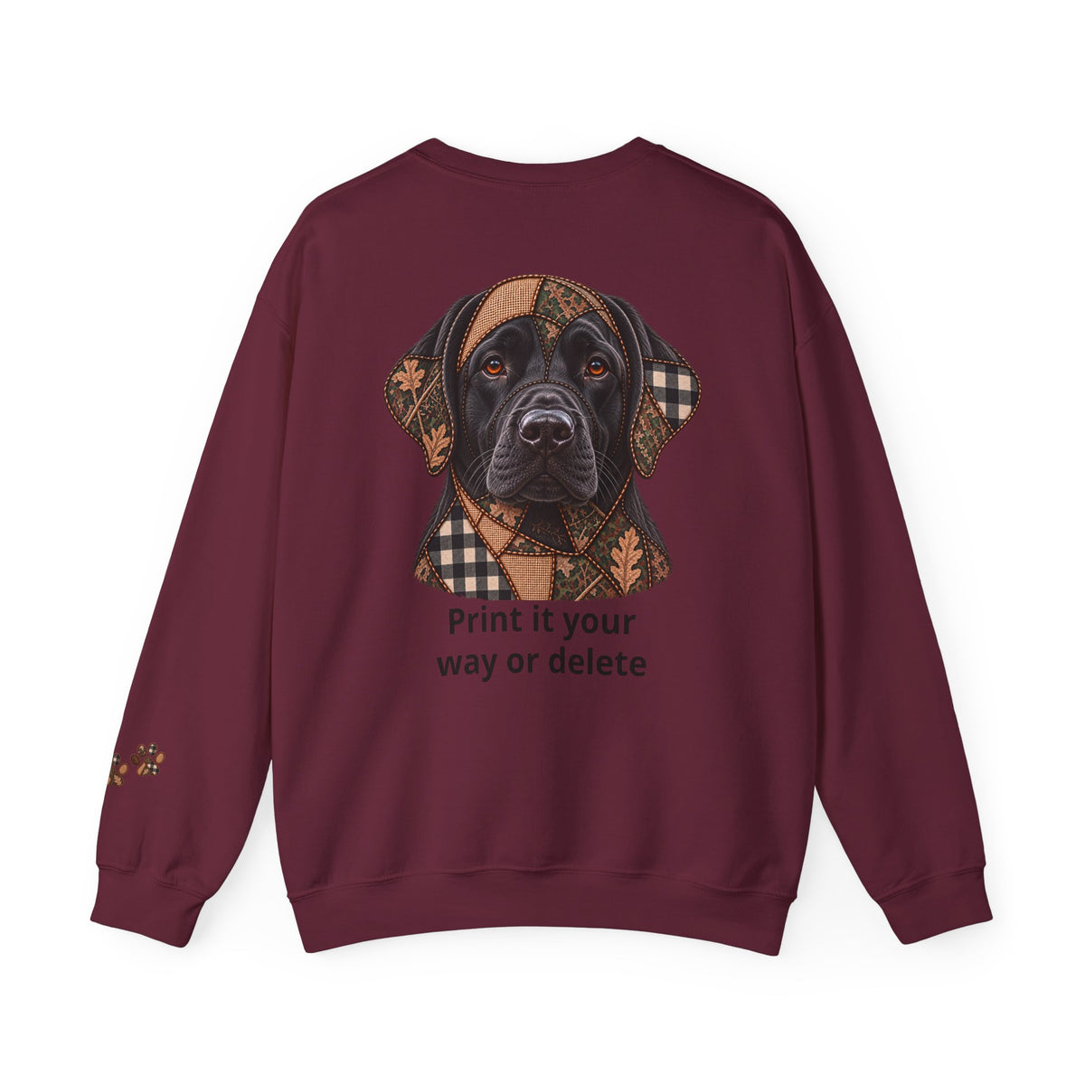 Faux Patchwork Black Lab Shirt, Labrador Hunting Long Sleeve, Arkansas Hunter Gift