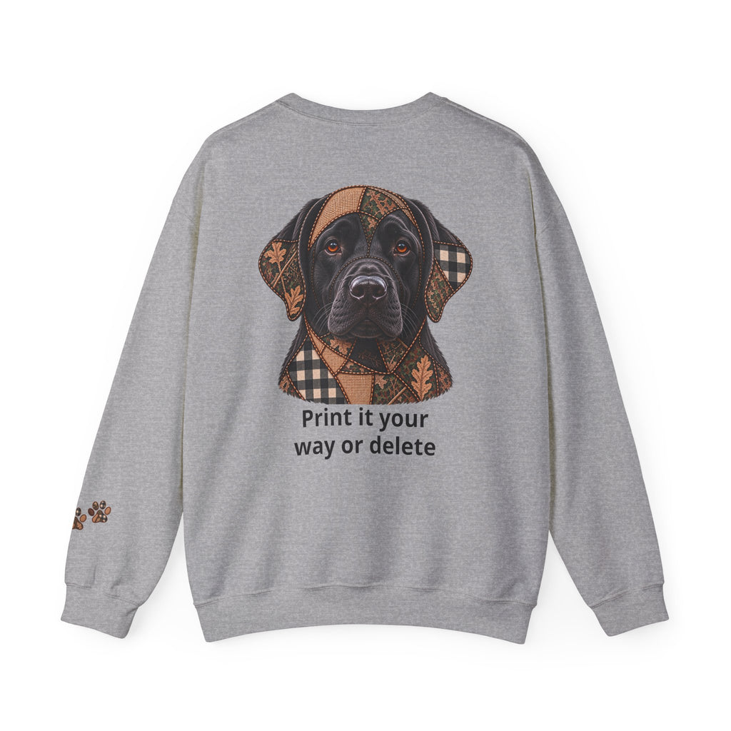 Faux Patchwork Black Lab Shirt, Labrador Hunting Long Sleeve, Arkansas Hunter Gift