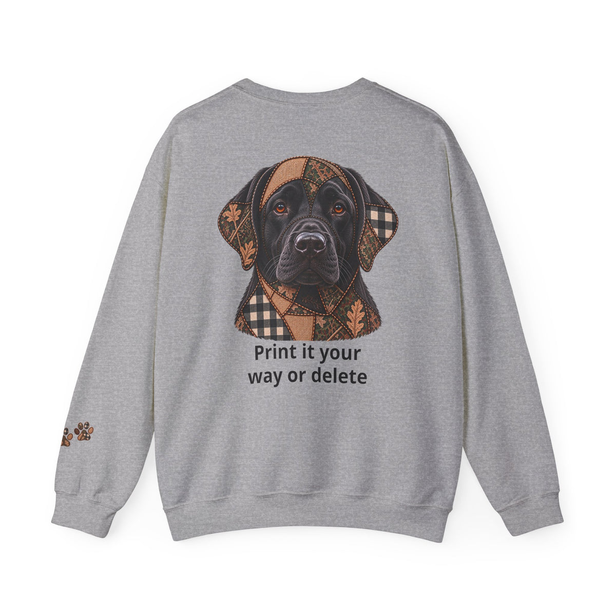 Faux Patchwork Black Lab Shirt, Labrador Hunting Long Sleeve, Arkansas Hunter Gift