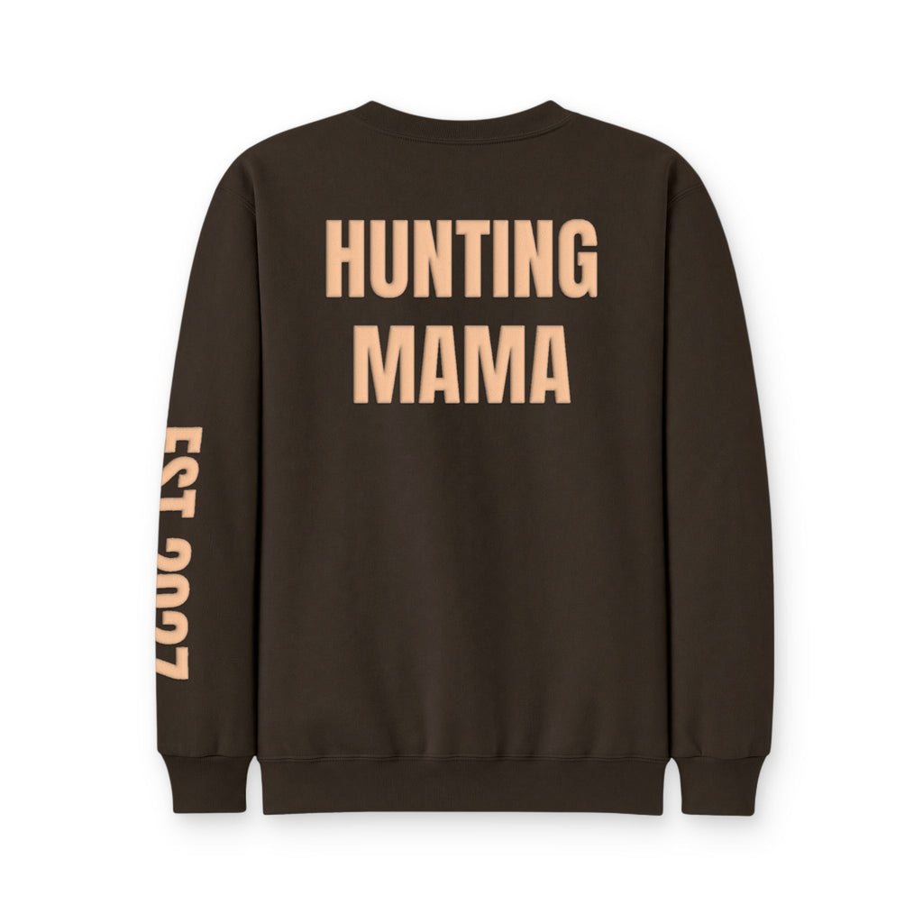 Personalized Hunting Mama Sweatshirt, Hunting Season Hits Different, Hunter Orange Puff Sweatshirt, Custom Hunting Mom Gift