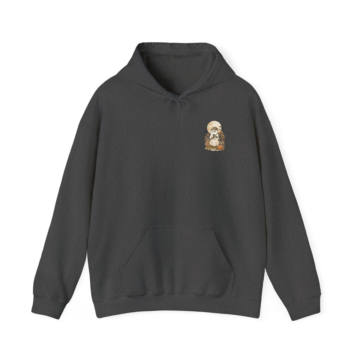 Spooky Hunter Skull & Pumpkins Hoodie | Halloween Cottagecore