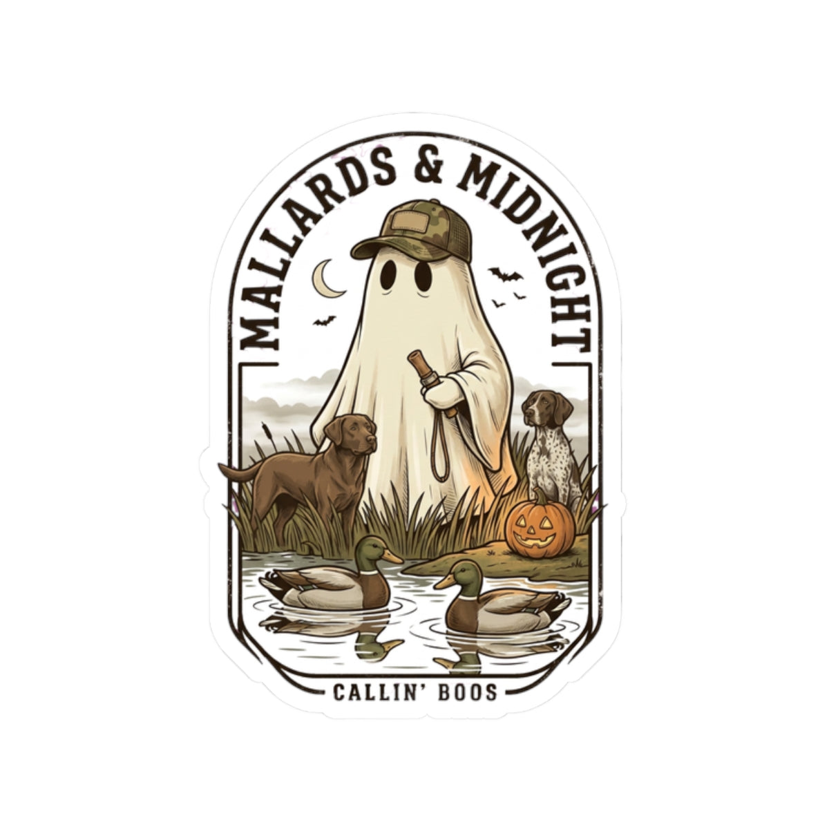 Ghost Hunting Duck Decoy Sticker | Spooky Hunting, Halloween Outdoors