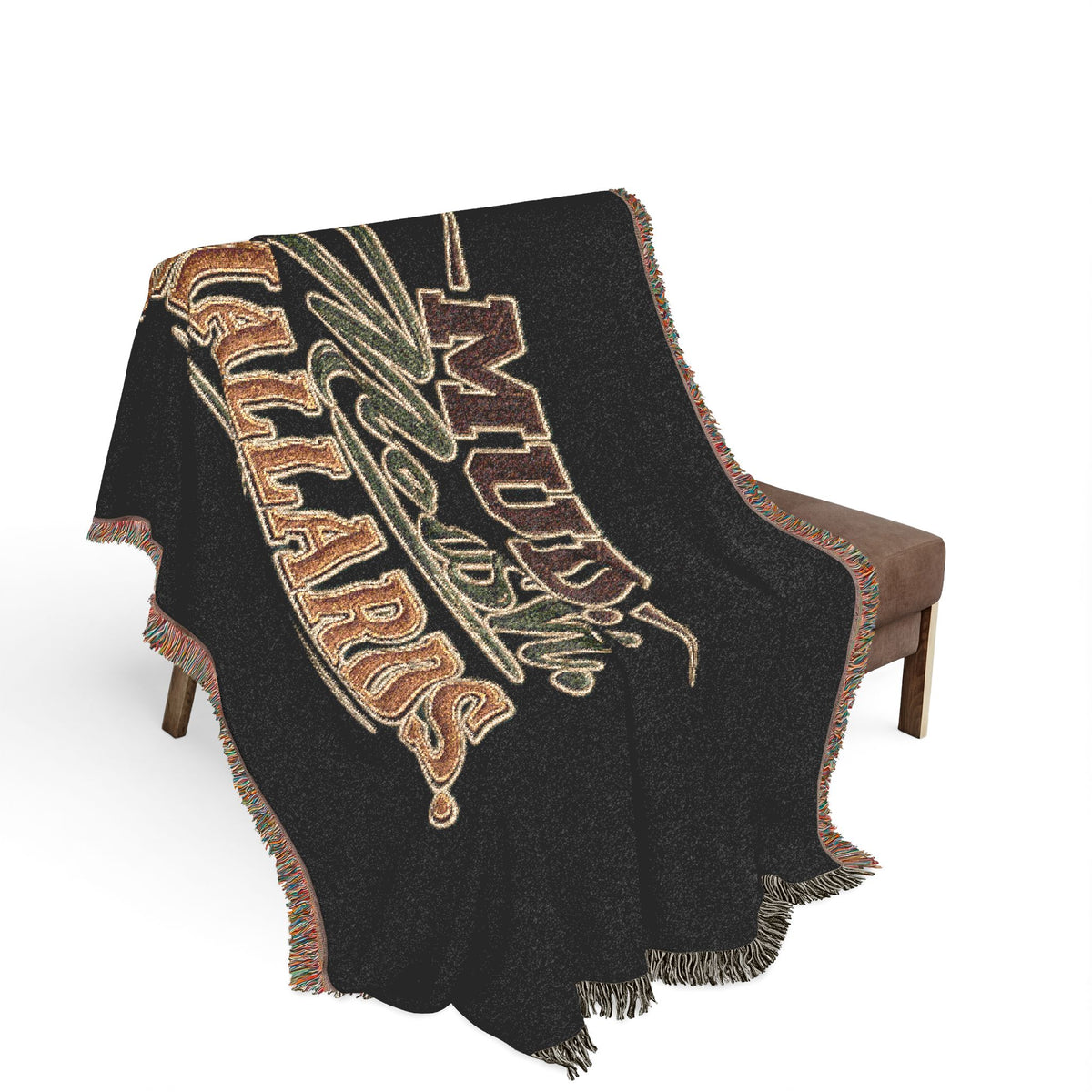 Mud Marsh Mallards Woven Blanket — Rustic Duck Hunting Throw