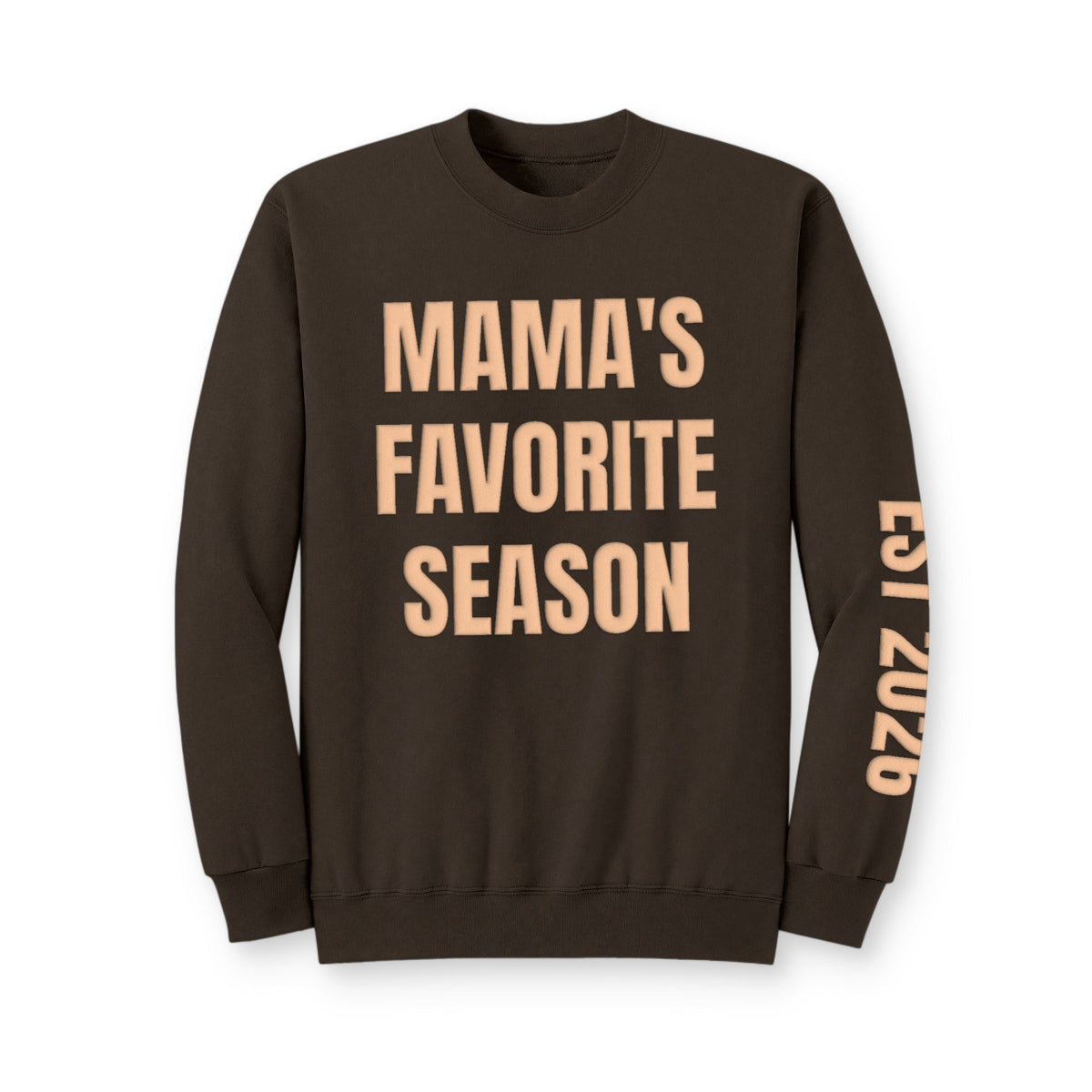 Personalized Hunting Mama Sweatshirt, Mama's Favorite Season, Hunter Orange Puff Sweatshirt, Custom Hunting Mom Gift