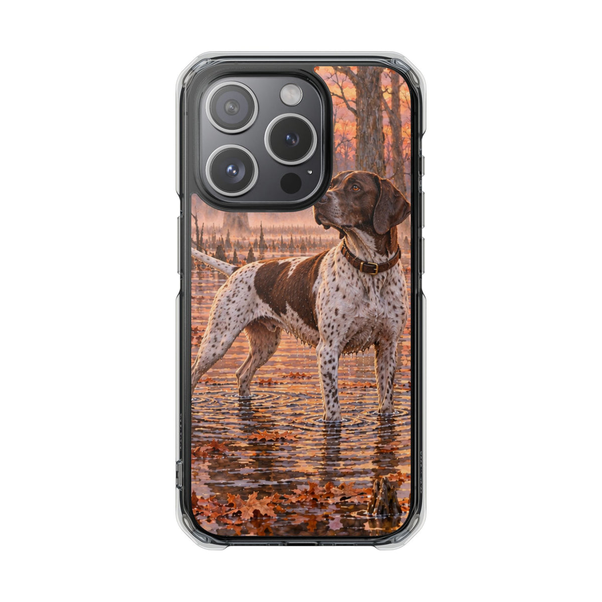 Clear Magnetic Phone Case — Pointer Bird Dog Swamp