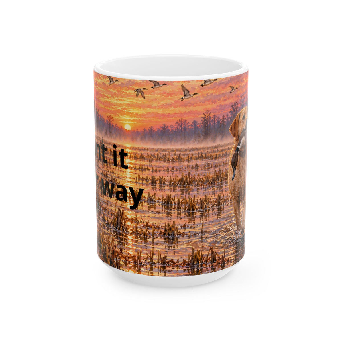 Duck Hunting Mug — Sunrise Marsh Scene Ceramic Coffee Cup (11oz, 15oz)