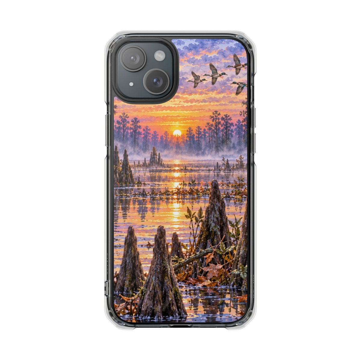 Clear Magnetic Phone Case — Duck swamp