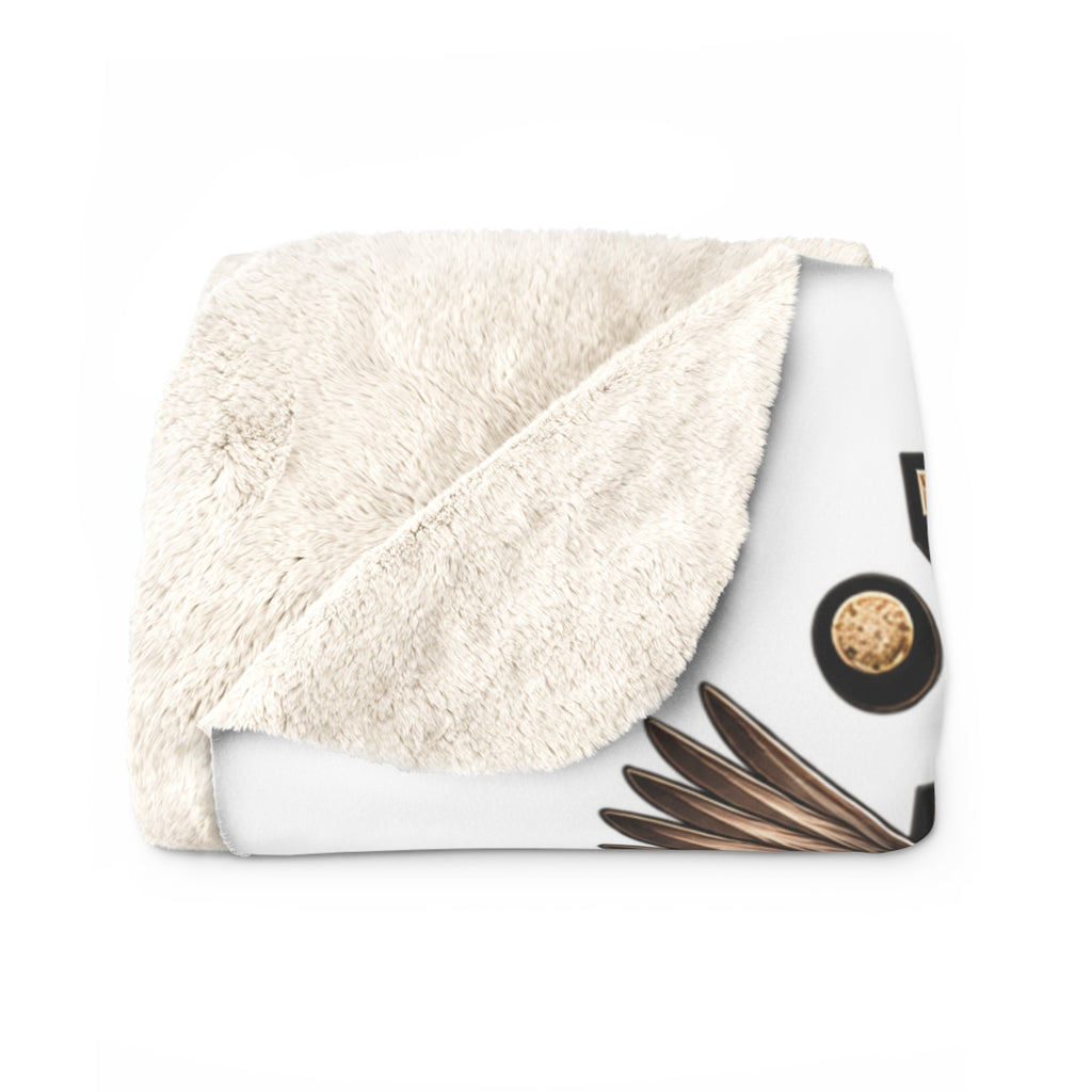 Sherpa Blanket — Mud Marsh Mallards Hunting Dog Design