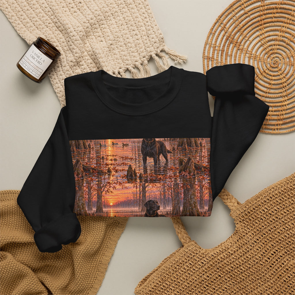 Kaleidoscope Cityscape Sweatshirt — Vintage Sunset Graphic Crewneck
