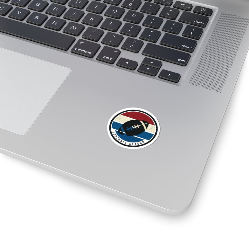Football Season Retro Stripe Sticker | Kiss-Cut Decal