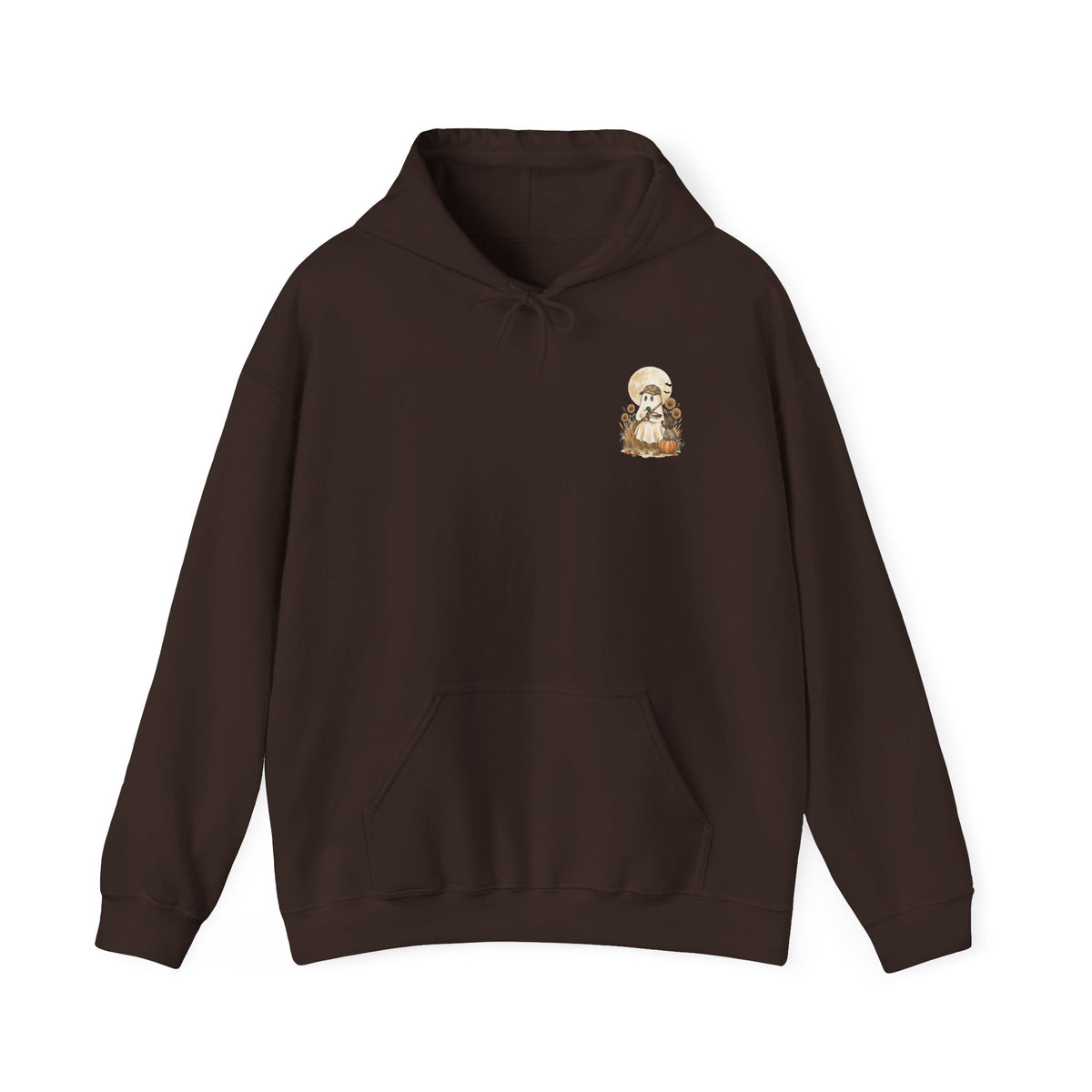 Spooky Hunter Skull & Pumpkins Hoodie | Halloween Cottagecore