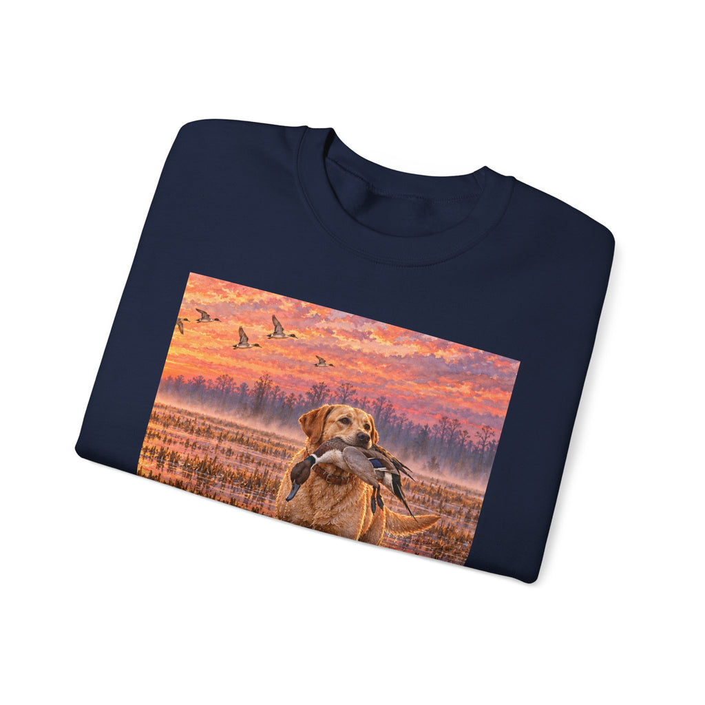 Golden Retriever Sunset Crewneck Sweatshirt
