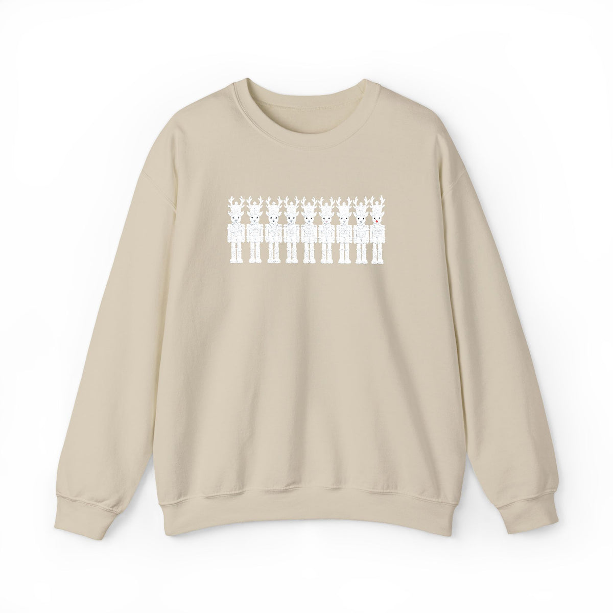 Nutcracker Reindeer Embroidered Sweatshirt | Christmas Crewneck
