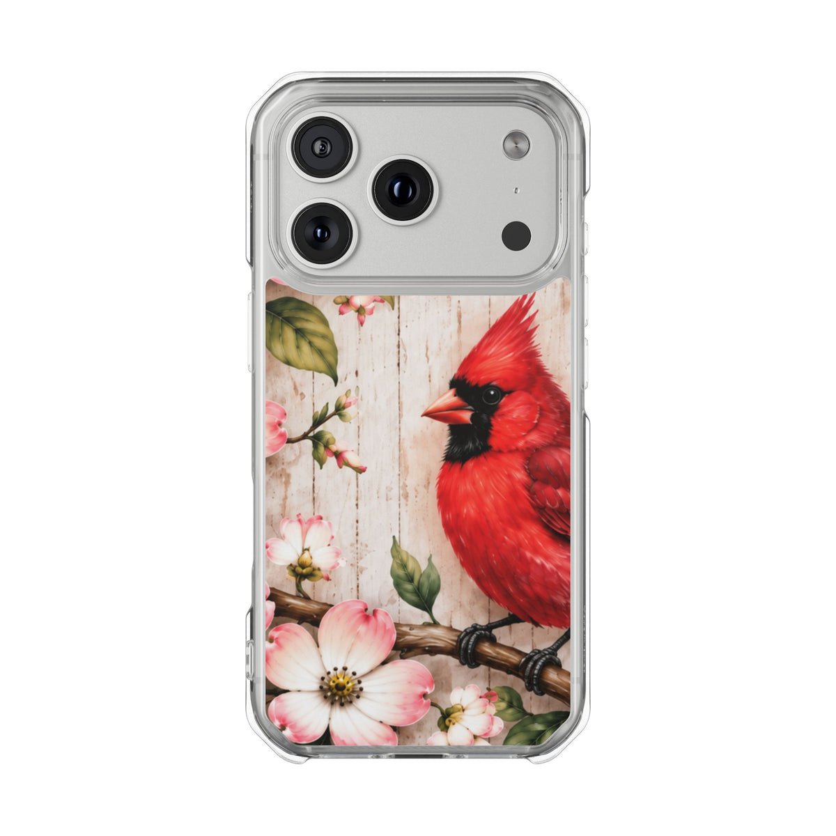 Clear Magnetic Phone Case Cardinal Scene