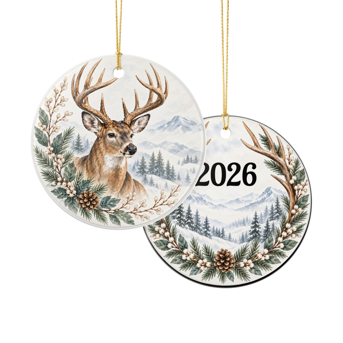 Personalized Christmas Ornament, Custom Name Family Keepsake, Hunter Ornament, Christmas Gift for Family, Friends or Memorial