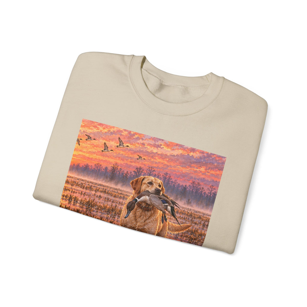 Golden Retriever Sunset Crewneck Sweatshirt
