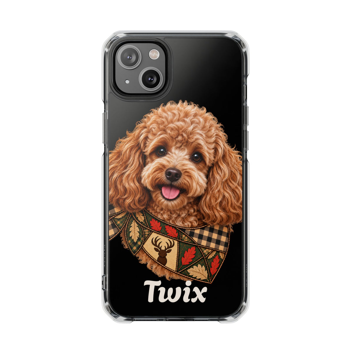Clear Magnetic Phone Case — Poodle/Your Pet Personalized