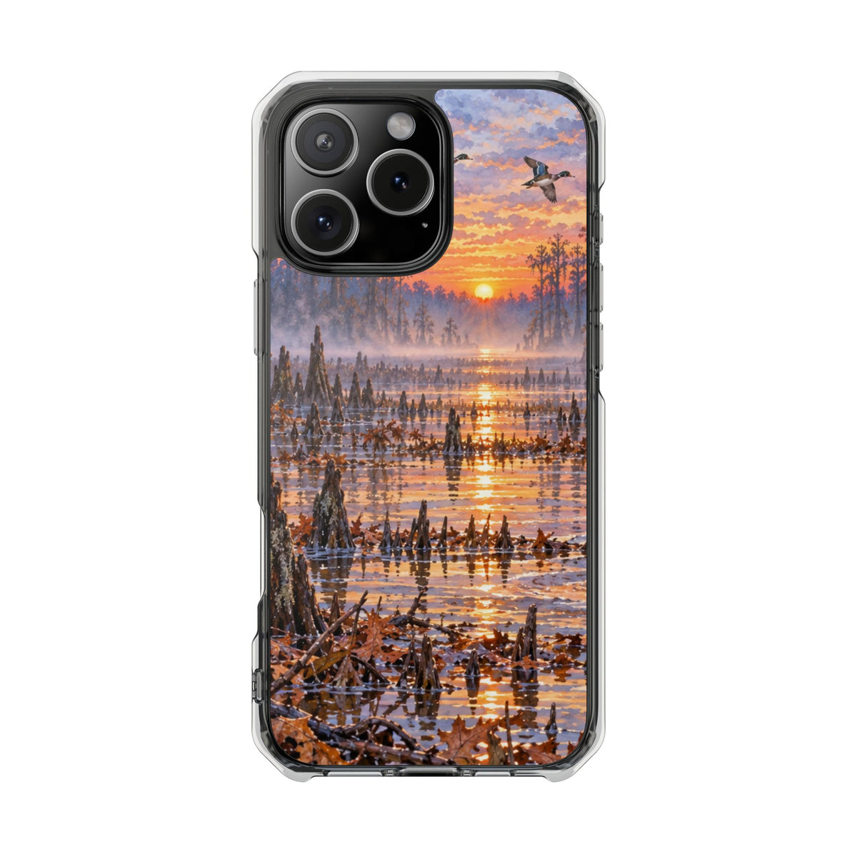 Clear Magnetic Phone Case — Duck swamp